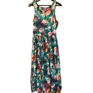 Vintage 90’s watercolour floral cotton dress